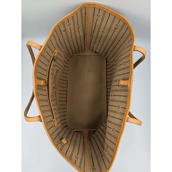 Pre-owned Louis Vuitton Monogram Neverfull MM Tote Bag Brown Beige - Picture 6 of 14